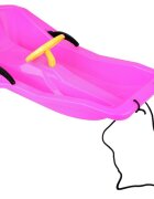 Jokomisiada Sanie din plastic pentru copii pink cu volan frana dublu-laterala si sfoara pentru tractiune si ghidare dimensiune 100 x 51 x 22 cm