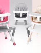 Jokomisiada Scaun de masa multifunctional 6 in 1 pentru copii culoarea roz picioare antiderapante asamblare intuitiva dimensiune 41 x 40 x 35 cm