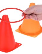 Jokomisiada Set de dexteritate si miscare pentru copii cu conuri cercuri si plase de la 3 ani
