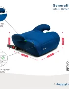 Juju Inaltator auto i-Size Jazzy Booster Albastru-Bleumarin 125x150 cm isofix cotiere moi husa detasabila