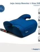Juju Inaltator auto i-Size Jazzy Booster Albastru-Bleumarin 125x150 cm isofix cotiere moi husa detasabila