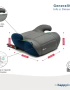 Juju Inaltator auto i-Size Jazzy Booster Gri-Bleumarin 125x150 cm isofix cotiere moi husa detasabila