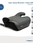 Juju Inaltator auto i-Size Jazzy Booster Negru-Gri 125x150 cm isofix cotiere moi husa detasabila