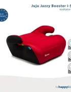 Juju Inaltator auto i-Size Jazzy Booster Negru-Rosu 125x150 cm cotiere moi husa detasabila