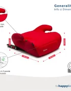 Juju Inaltator auto i-Size Jazzy Booster Rosu-Bordo 125x150 cm isofix cotiere moi husa detasabila