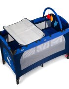 Juju Patut pentru copii Sleepy Baby Space Adventure pliabil roti cu blocare bara de jucarii salteluta de infasat geanta de transport usita laterala cu fermoar dimensiuni 125 L x 65 l x 78 cm