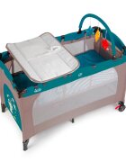 Juju Patut pentru copii Sleepy Baby Space Doggy pliabil roti cu blocare bara de jucarii salteluta de infasat geanta de transport usita laterala cu fermoar dimensiuni 125 L x 65 l x 78 cm