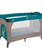 Juju Patut pentru copii Sleepy Baby Space Doggy pliabil roti cu blocare bara de jucarii salteluta de infasat geanta de transport usita laterala cu fermoar dimensiuni 125 L x 65 l x 78 cm