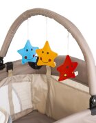 Juju Patut pentru copii Sleepy Baby Sweet Dreams pliabil roti cu blocare bara de jucarii salteluta de infasat geanta de transport usita laterala cu fermoar dimensiuni 125 L x 65 l x 78 cm