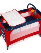 Juju Patut pentru copii Sleepy Baby Unicorn pliabil roti cu blocare bara de jucarii salteluta de infasat geanta de transport usita laterala cu fermoar dimensiuni 125 L x 65 l x 78 cm