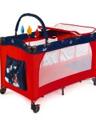 Juju Patut pentru copii Sleepy Baby Unicorn pliabil roti cu blocare bara de jucarii salteluta de infasat geanta de transport usita laterala cu fermoar dimensiuni 125 L x 65 l x 78 cm