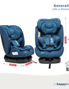 Juju Scaun auto Gladiator i-Size albastru certificare ECE R129 tetiera si centuri reglabile