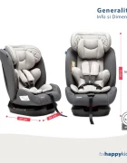 Juju Scaun auto Gladiator i-Size gri certificare ECE R129 tetiera si centuri reglabile