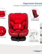 Juju Scaun auto Gladiator i-Size rosu certificare ECE R129 tetiera si centuri reglabile