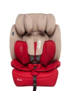 Juju Scaun auto i-Size Safe Rider Bej-Bordo 76-150 cm convertibil in inaltator tetiera reglabila cotiere pernute moi husa detasabila