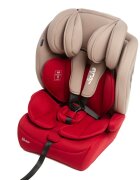 Juju Scaun auto i-Size Safe Rider Bej-Bordo 76-150 cm convertibil in inaltator tetiera reglabila cotiere pernute moi husa detasabila