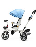 Juju Tricicleta pentru copii Bliss Ride Albastru 3 in 1 pozitie de somn reversibila far luminos muzica cos depozitare gentuta protectie UV cauciucuri spuma EVA greutate maxima admisa 25kg