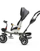 Juju Tricicleta pentru copii Bliss Ride Gri 3 in 1 pozitie de somn reversibila far luminos muzica cos depozitare gentuta protectie UV cauciucuri spuma EVA greutate maxima admisa 25kg