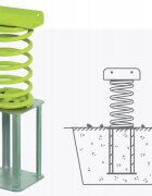 KBT Balansoar pe arc pentru copii Elefant HDPE cu prindere in beton
