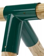 KBT Coltar metalic verde pentru leagane dreapta 100x100 pentru lemn rotund
