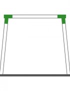 KBT Coltar Universal forma patrata unghi oblic Verde
