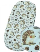 Kerstin Cearceaf cu banda elastica pentru landou copii Hedgehog realizat din bumbac 100 dimensiune 80 x 38 cm