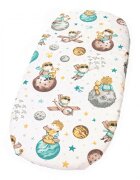 Kerstin Cearceaf cu banda elastica pentru landou copii Little Prince realizat din bumbac 100 dimensiune 80 x 38 cm
