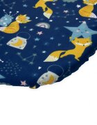 Kerstin Cearceaf cu banda elastica pentru landou copii Sleepy Fox realizat din bumbac 100 dimensiune 80 x 38 cm