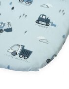 Kerstin Cearceaf cu banda elastica pentru landou copii Tractors realizat din bumbac 100 dimensiune 80 x 38 cm