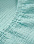 Kerstin Cearceaf cu banda elastica pentru landoucarucior si cosulet copii Premium Muslin Mint realizat din muselina bumbac 100 dimensiune 80 x 38 cm