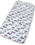 Kerstin Cearceaf cu banda elastica pentru pat copii Bunny Drivers 100 bumbac pentru saltea 120x60 cm