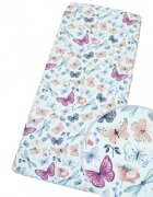 Kerstin Cearceaf cu banda elastica pentru pat copii Butterflies din 100 bumbac pentru saltea 90 x 50 cm