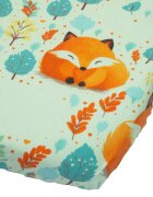 Kerstin Cearceaf cu banda elastica pentru pat copii Forest Foxes din 100 bumbac pentru saltea 90 x 50 cm