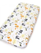 Kerstin Cearceaf cu banda elastica pentru pat copii Forest Friends 100 bumbac pentru saltea 120x60 cm