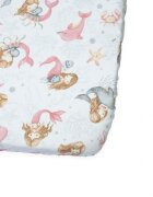 Kerstin Cearceaf cu banda elastica pentru pat copii Pink Mermaid 100 bumbac pentru saltea 120x60 cm