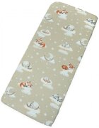 Kerstin Cearceaf cu banda elastica pentru pat copii Sleepy Friends din 100 bumbac pentru saltea 90 x 50 cm