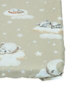 Kerstin Cearceaf cu banda elastica pentru pat copii Sleepy Friends din 100 bumbac pentru saltea 90 x 50 cm
