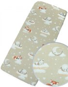 Kerstin Cearceaf cu banda elastica pentru pat copii Sleepy Friends din 100 bumbac pentru saltea 90 x 50 cm