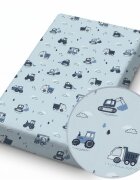 Kerstin Cearceaf cu banda elastica pentru pat copii Tractors 100 bumbac pentru saltea 120x60 cm