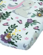 Kerstin Cearceaf pentru patut copii Bunny Pink 90x40 cm cu elastic roata material 100 bumbac