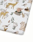 Kerstin Cearceaf pentru patut copii Forest Animals 90x40 cm cu elastic roata material 100 bumbac