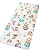 Kerstin Cearceaf pentru patut copii Micul print 90x40 cm cu elastic roata material 100 bumbac
