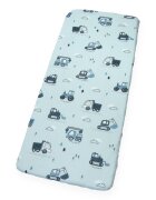 Kerstin Cearceaf pentru patut copii Tractors 90x40 cm cu elastic roata material 100 bumbac