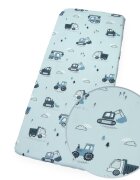 Kerstin Cearceaf pentru patut copii Tractors 90x40 cm cu elastic roata material 100 bumbac
