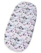 Kerstin Cearceaf pentru saltea landou copii Fluturasi pastel 80 x 38cm din bumbac 100 cu elastic roata