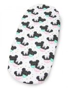 Kerstin Cearceaf pentru saltea landou copii Minnie 80 x 38cm din bumbac 100 cu elastic roata