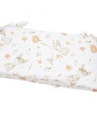 Kerstin Protectie laterala pentru patut copii Field Mouse 180 x 30 cm cu doua fete suprafata din bumbac 100 prindere cu panglici