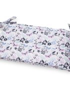 Kerstin Protectie laterala pentru patut copii Fluturi pastel 180 x 30 cm cu doua fete suprafata din bumbac 100 prindere cu panglici