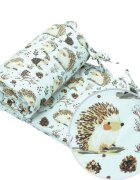 Kerstin Protectie laterala pentru patut copii Hedgehog 180 x 30 cm cu doua fete suprafata din bumbac 100 prindere cu panglici