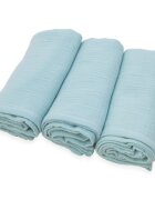 Kerstin Set 3 scutece multifunctionale Premium Mint 70x80 cm din muselina 100 bumbacsuprafata finamoale si absorbanta